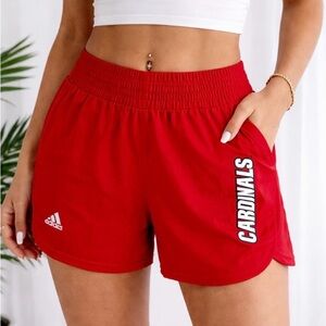 Adidas Women's Louisville Cardinals Red D4T Woven Training Shorts